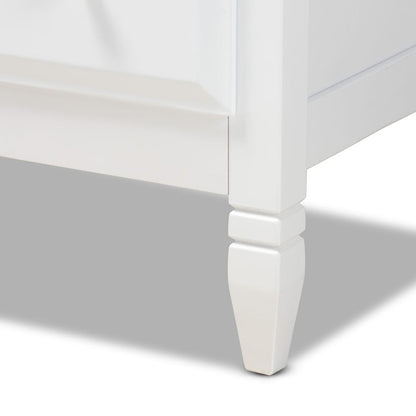 Baxton Studio - Naomi Chest in White/Gold - MG0038-White-4DW-Chest view 6