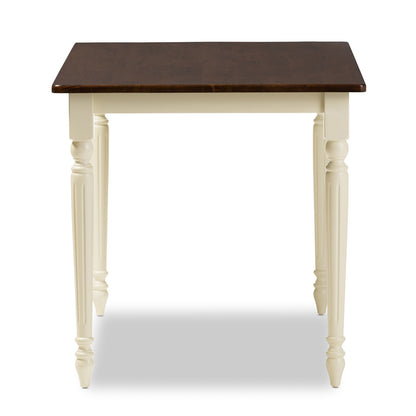 Baxton Studio - Napoleon Dining Table in "Cherry" Brown/Cream - Napoleon-Cherry/Buttermilk-DT view 2