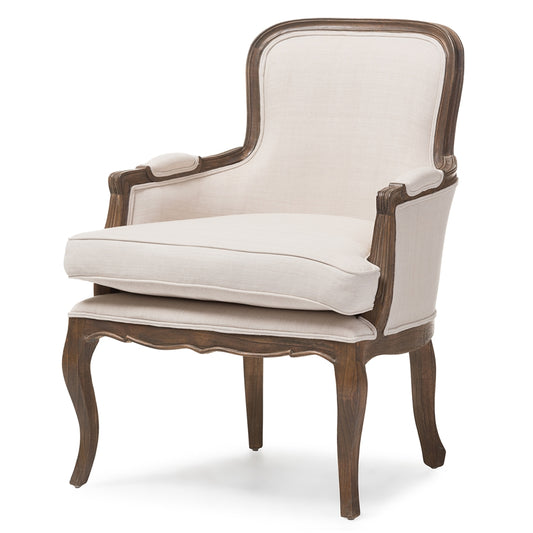 Baxton Studio - Napoleon Living Room Chair in White - PLN22Mi ASH2 view 1