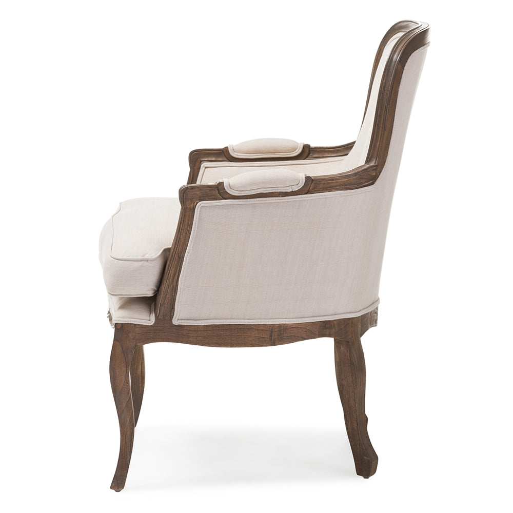 Baxton Studio - Napoleon Living Room Chair in White - PLN22Mi ASH2 view 3
