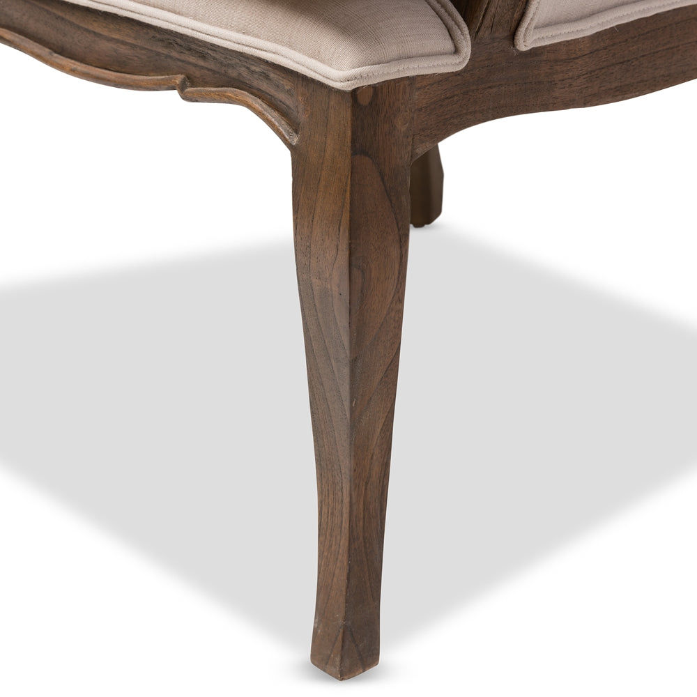 Baxton Studio - Napoleon Living Room Chair in White - PLN22Mi ASH2 view 6