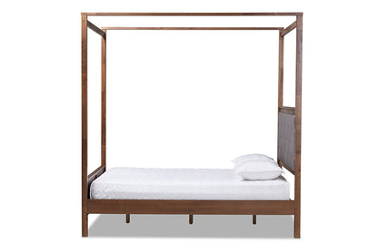 Baxton Studio - Natasha King Size Bed - MG0021-Gray/Walnut-King view 3