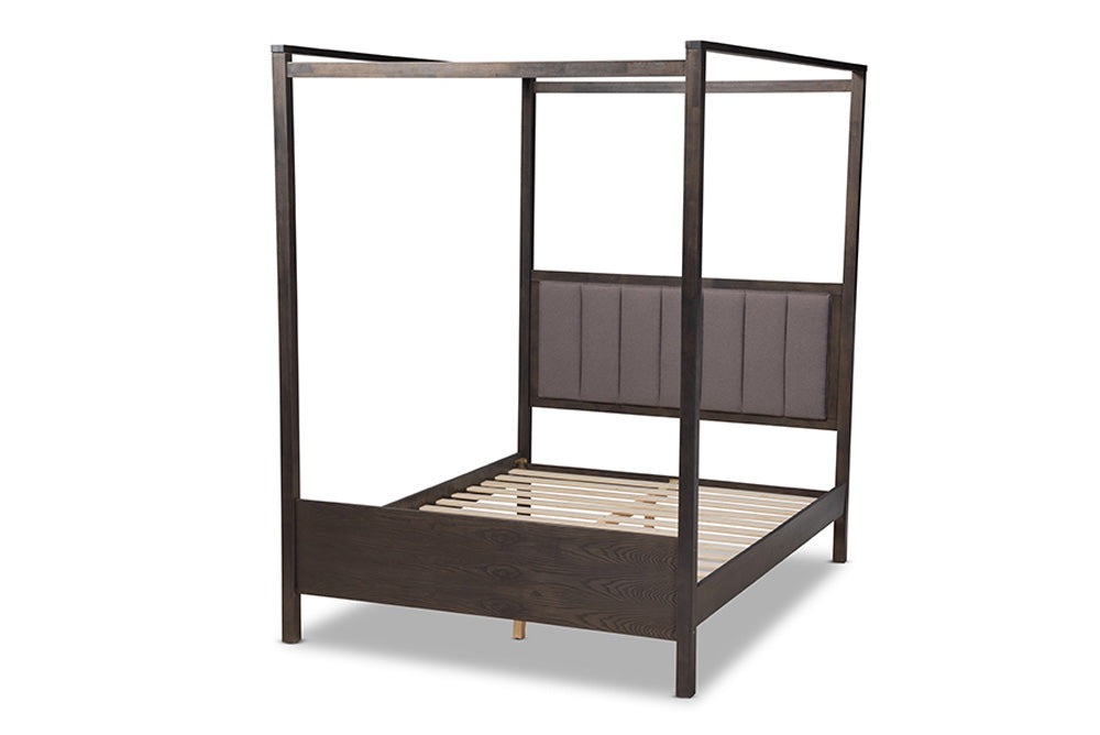 Baxton Studio - Natasha Queen Size Bed - MG0021-2-Gray/Green Gray-Queen view 3