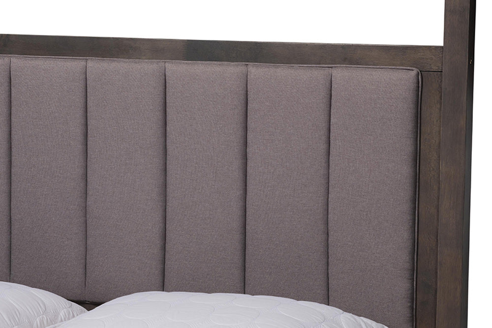 Baxton Studio - Natasha Queen Size Bed - MG0021-2-Gray/Green Gray-Queen view 4