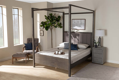Baxton Studio - Natasha Queen Size Bed - MG0021-2-Gray/Green Gray-Queen view 5
