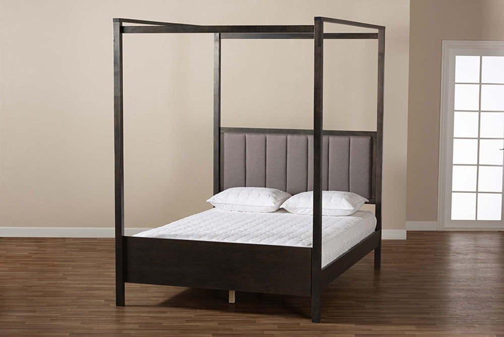 Baxton Studio - Natasha Queen Size Bed - MG0021-2-Gray/Green Gray-Queen view 7
