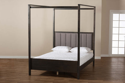 Baxton Studio - Natasha Queen Size Bed - MG0021-2-Gray/Green Gray-Queen view 7