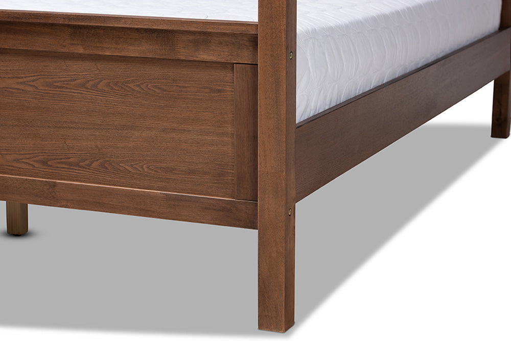 Baxton Studio - Natasha Queen Size Bed - MG0021-Gray/Walnut-Queen view 6
