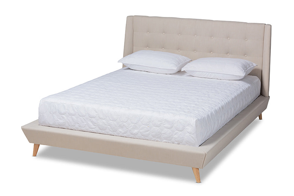 Baxton Studio - Naya King Size Bed - CF9061-Beige-King view 1