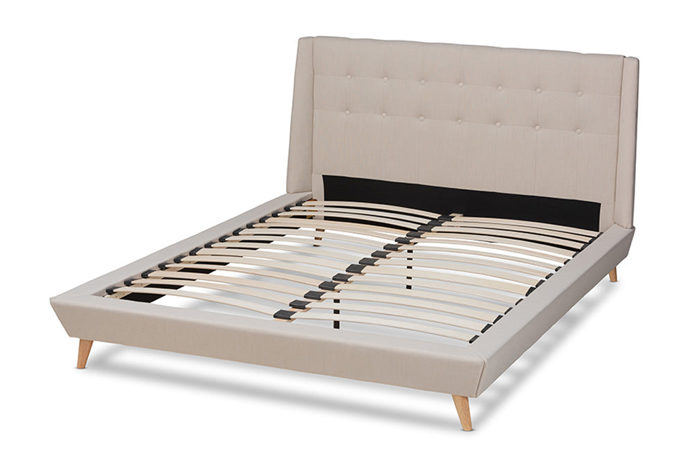 Baxton Studio - Naya King Size Bed - CF9061-Beige-King view 3
