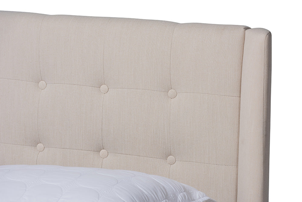 Baxton Studio - Naya King Size Bed - CF9061-Beige-King view 4