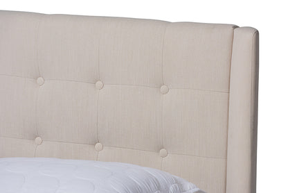 Baxton Studio - Naya King Size Bed - CF9061-Beige-King view 4