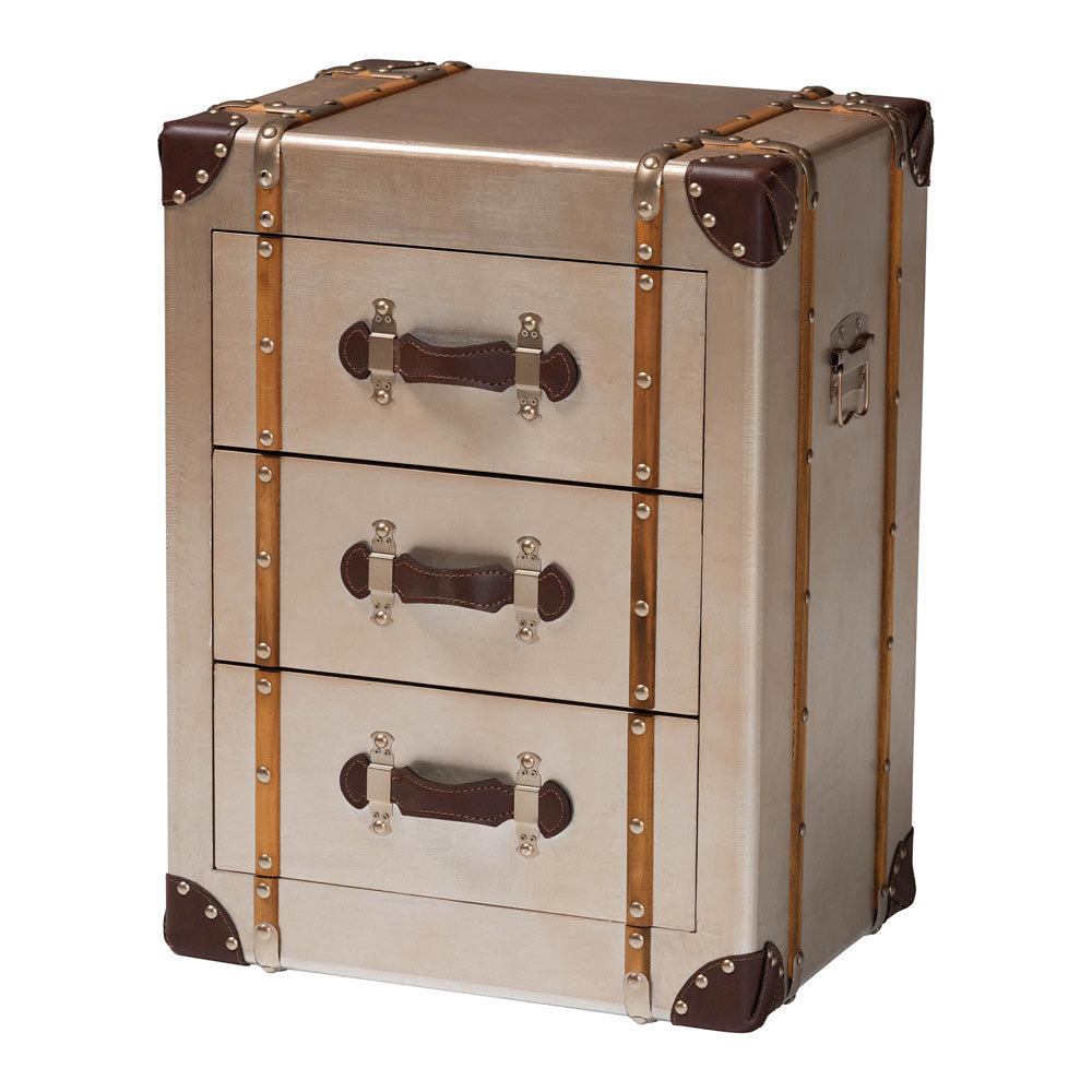 Baxton Studio - Naylor Storage Cabinet in Bronze - JY24A008-Wooden-Cabinet view 1