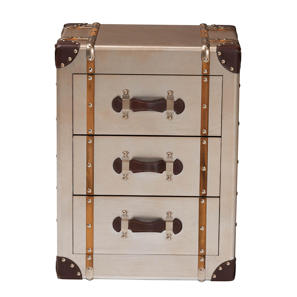 Baxton Studio - Naylor Storage Cabinet in Bronze - JY24A008-Wooden-Cabinet view 3