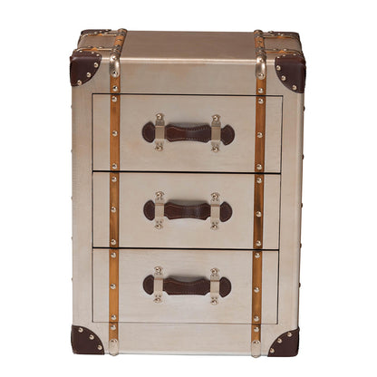 Baxton Studio - Naylor Storage Cabinet in Bronze - JY24A008-Wooden-Cabinet view 3