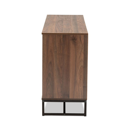 Baxton Studio - Neil Sideboard in Walnut Brown/Black - MPC8009-Walnut-Sideboard view 4