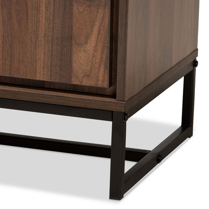 Baxton Studio - Neil Sideboard in Walnut Brown/Black - MPC8009-Walnut-Sideboard view 6