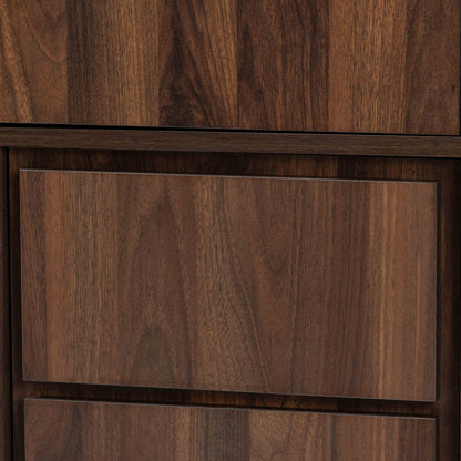 Baxton Studio - Neil Storage Cabinet in Walnut Brown/Black - MPC8010-Walnut-Cabinet view 5