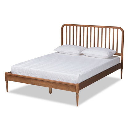 Baxton Studio - Neilan Full Size Bed in Walnut Brown - MG0058-Walnut-Full view 1