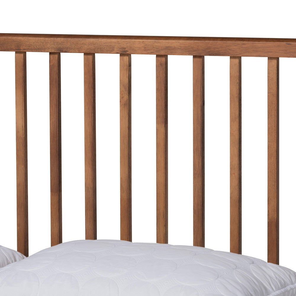 Baxton Studio - Neilan Full Size Bed in Walnut Brown - MG0058-Walnut-Full view 4