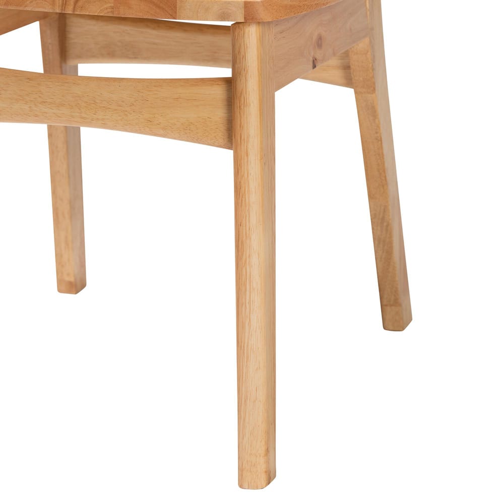 Baxton Studio - Nenet Set of 2 Dining Chairs in Oak Brown/Light Brown - RH256C-Natural Rattan/Natural Flat Seat-DC-2PK view 5