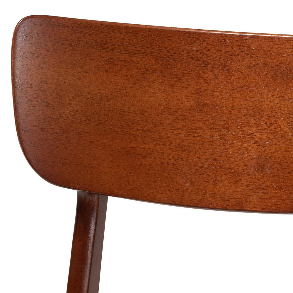 Baxton Studio - Netherlands Set of 2 Dining Chairs in "Walnut" Dark Brown  - RT365-CHR view 4