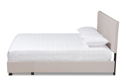 Baxton Studio - Netti King Size Bed - Netti-Beige-King view 3