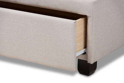 Baxton Studio - Netti King Size Bed - Netti-Beige-King view 8