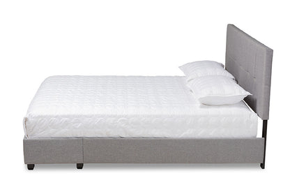 Baxton Studio - Netti King Size Bed - Netti-Grey-King view 3