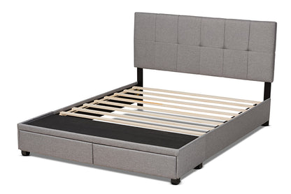 Baxton Studio - Netti King Size Bed - Netti-Grey-King view 4