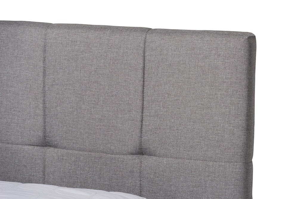 Baxton Studio - Netti King Size Bed - Netti-Grey-King view 7
