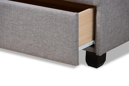 Baxton Studio - Netti King Size Bed - Netti-Grey-King view 8