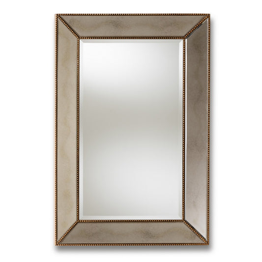Baxton Studio - Neva Mirror in Antique Gold - RXW-6177 view 1