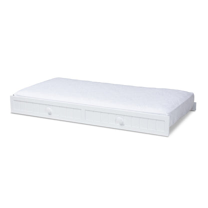 Baxton Studio - Neves Trundle in White - Neves-White-Trundle view 1