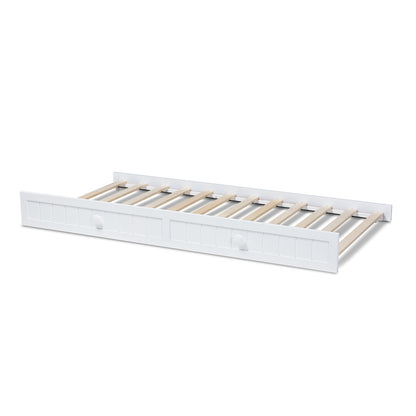 Baxton Studio - Neves Trundle in White - Neves-White-Trundle view 3