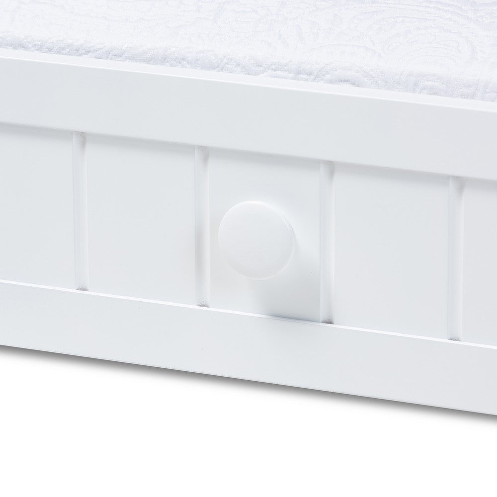 Baxton Studio - Neves Trundle in White - Neves-White-Trundle view 4