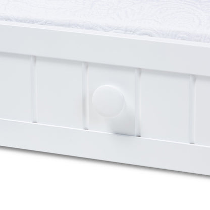 Baxton Studio - Neves Trundle in White - Neves-White-Trundle view 4