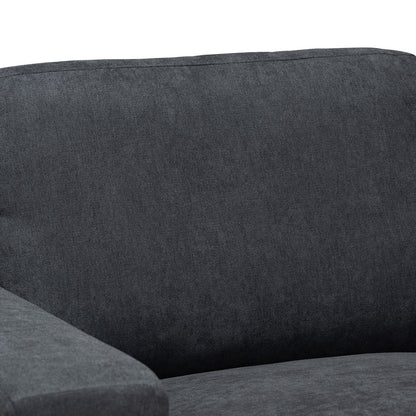 Baxton Studio - Nevin Sectional Sofa in Dark Grey - J099S-Dark Grey-RFC view 2