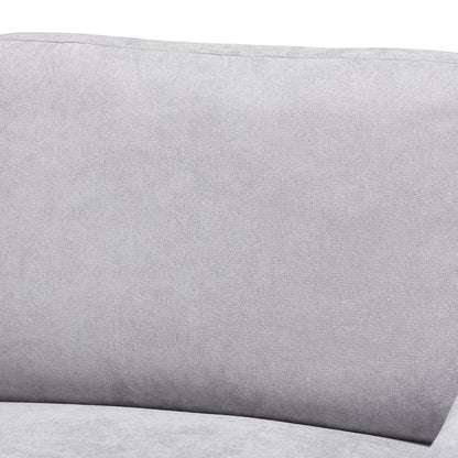Baxton Studio - Nevin Sectional Sofa in Light Grey - J099S-Light Grey-LFC view 2