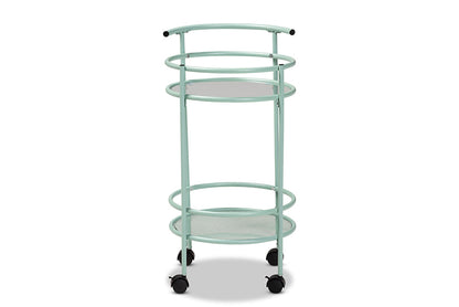 Baxton Studio - Newell Kitchen Cart - LCF20171-Mint Green-Cart view 2