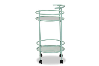 Baxton Studio - Newell Kitchen Cart - LCF20171-Mint Green-Cart view 3