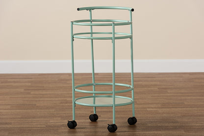 Baxton Studio - Newell Kitchen Cart - LCF20171-Mint Green-Cart view 7