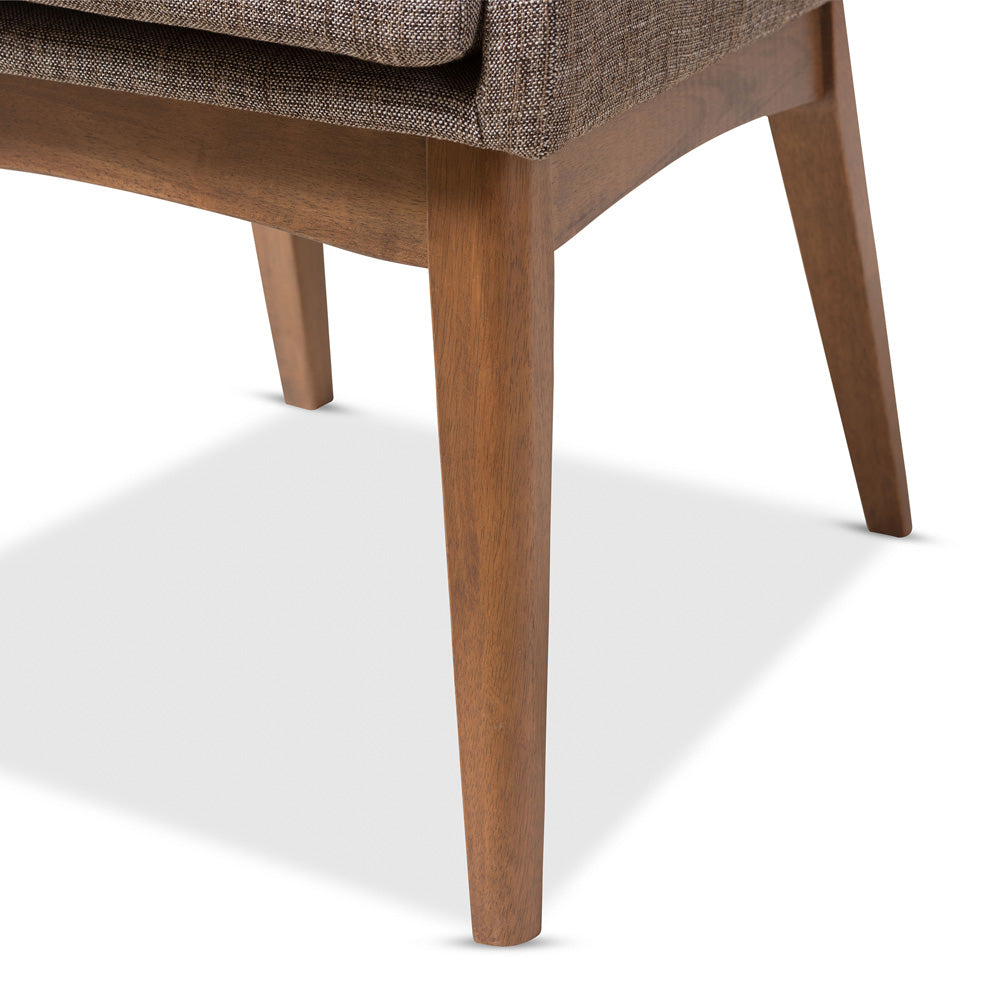 Baxton Studio - Nexus Dining Set in Grey/Brown/Walnut Brown - BBT5280-Gravel/Walnut-5PC Dining Set view 6
