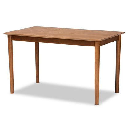 Baxton Studio - Nexus Dining Set in Greyish Beige/Walnut Brown - BBT5280-Greyish Beige/Walnut-5 PC Dining Set view 3