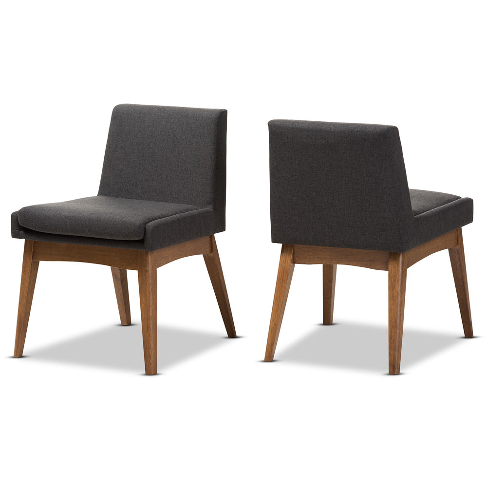 Baxton Studio - Nexus Set of 2 Dining Chairs in Dark Grey/