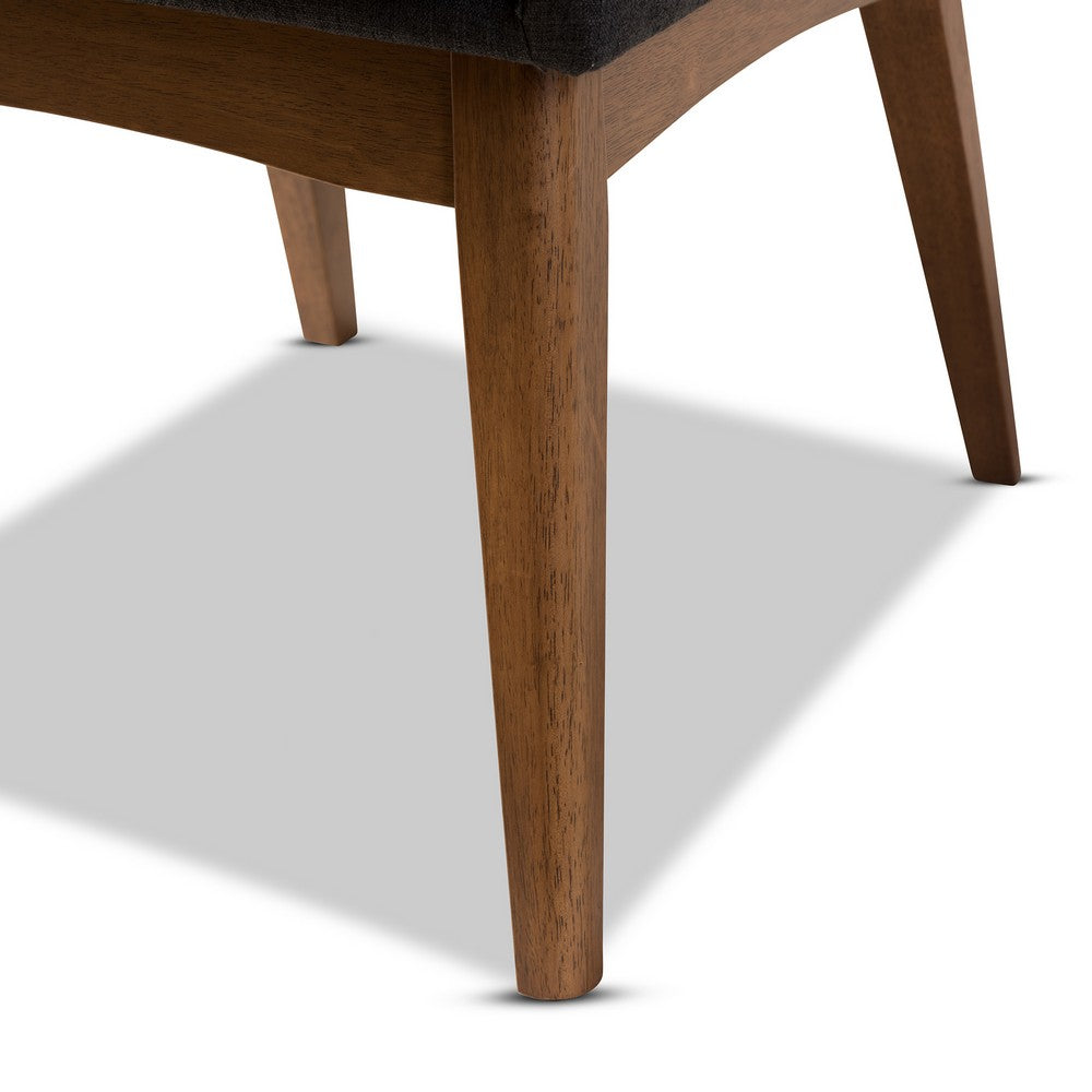 Baxton Studio - Nexus Set of 2 Dining Chairs in Dark Grey/"Walnut" Brown - BBT5280-Dark Grey-H1217-20 view 4