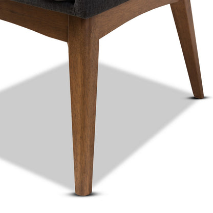 Baxton Studio - Nexus Set of 2 Dining Chairs in Dark Grey/"Walnut" Brown - BBT5281-Dark Grey-H1217-20 view 4