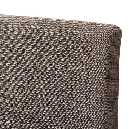 Baxton Studio - Nexus Set of 2 Dining Chairs in "Gravel" Multi Color/"Walnut" Brown - BBT5280-Gravel-DC-TH1308 view 4