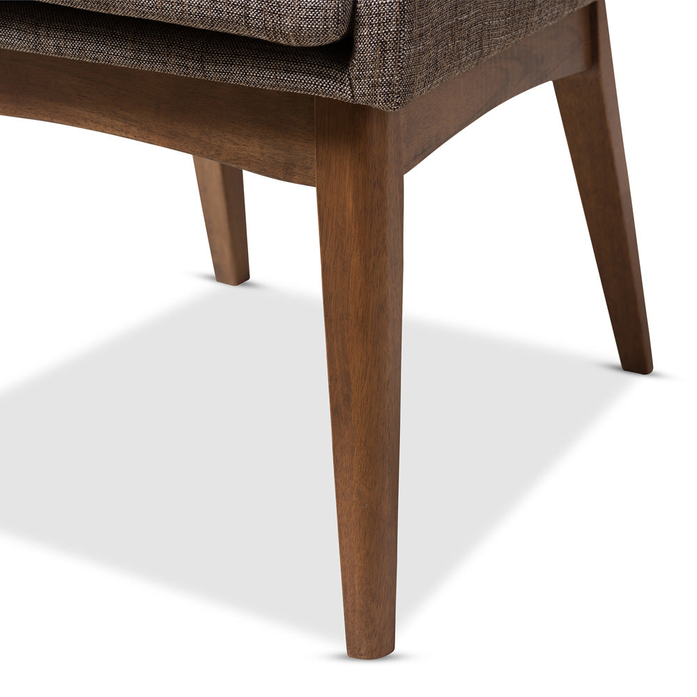Baxton Studio - Nexus Set of 2 Dining Chairs in "Gravel" Multi Color/"Walnut" Brown - BBT5280-Gravel-DC-TH1308 view 5