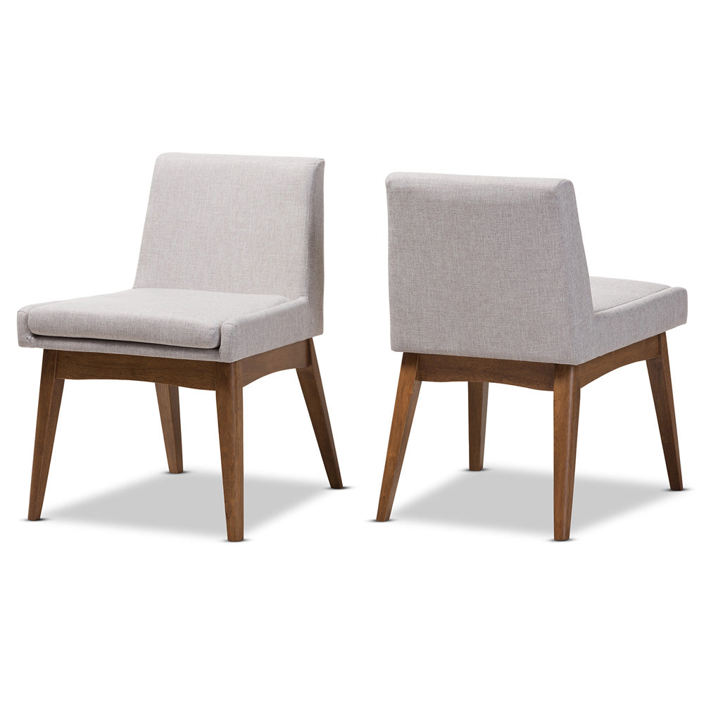 Baxton Studio - Nexus Set of 2 Dining Chairs in Greyish Beige/"Walnut" Brown - BBT5280-Greyish Beige-DC-H1217-14 view 1